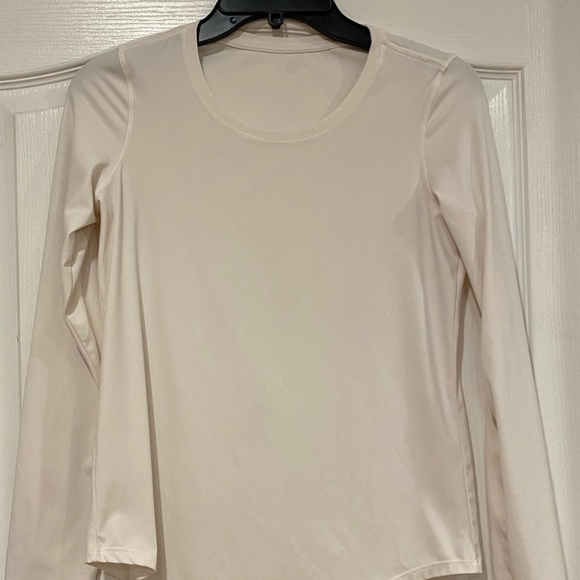 lululemon athletica Tops - Womens Lululemon Off White Long Sleeve Shirt Size 4 (Like new Condition)